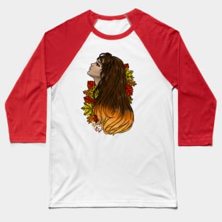 Autumn Maiden Baseball T-Shirt